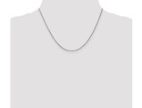 Box Chain Necklace in 14K White Gold 18 Inches (1 mm)